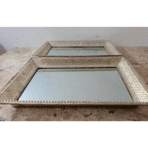 Par de bandejas espelhadas