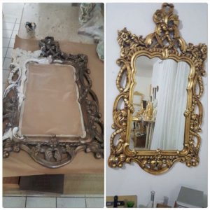 Restauração de Moldura com Douramento Artístico