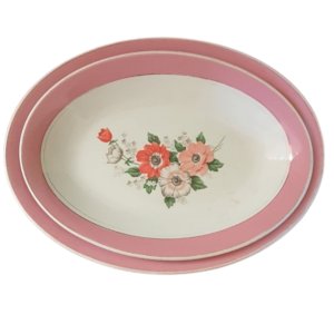 Par de Pratos de Servir (travessa) de porcelana Ref 030