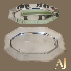  2 travessas banho de prata