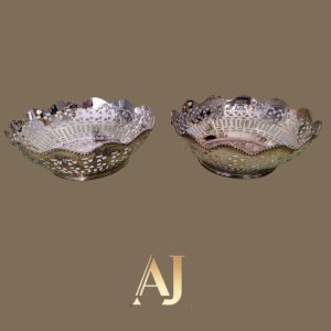 Duas cestasx com banho de prata