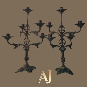 Par de castiçal para 5 velas 