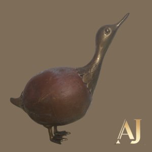 Escultura Marreco bronze 