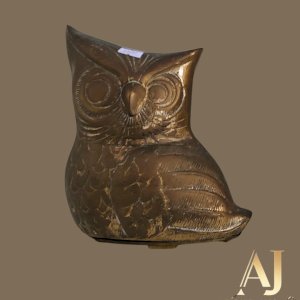 Cofre  coruja de bronze 