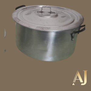 Panela média alumínio (altura 18 cm x diâmetro 38 cm) 