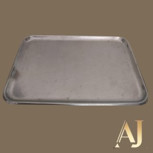 Bandeja inox (33 x 48,5cm) por R$ 80,00