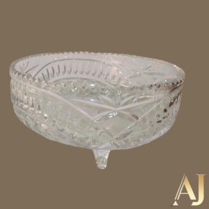 Centro de mesa /  bowl de  cristal (22cm diâmetro x 11cm altura) 
