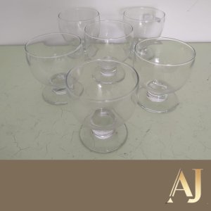 Conjunto 6 taças de vidro para sobremesa 