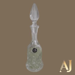 Mini garrafa de licor de cristal de Portugal com altura de 24cm 