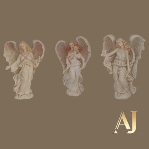 Conjunto com 3  Anjos Seraphin classics: Priscila, Seraphina e Isabel - altura 19cm 