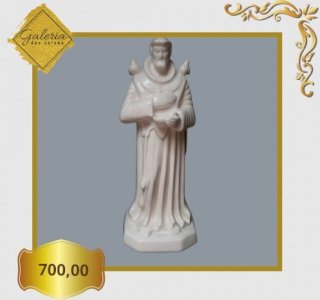 São Francisco em cerâmica vitrificada, 46 cm