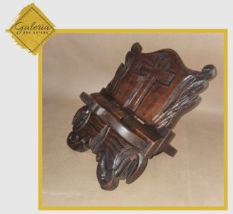 Estante para Biblia de madeira de lei - porta biblia