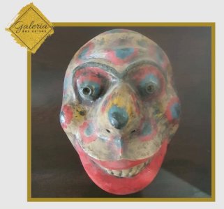 Máscara Decorativa em Terracota, pintada a mão  (para parede)