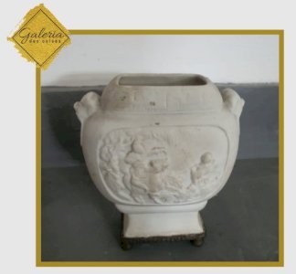 Mini vaso de cerâmica com bronxe