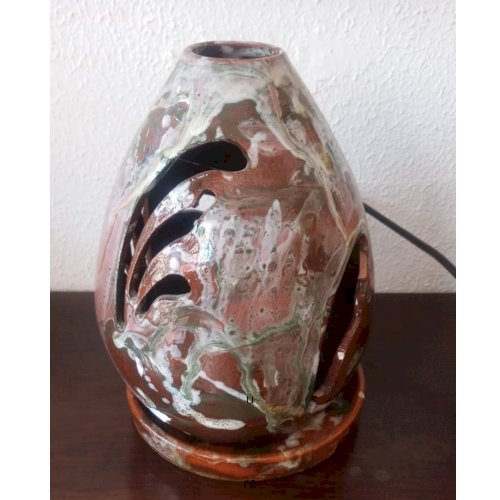 Abajur Luminária Rústica de Cerâmica