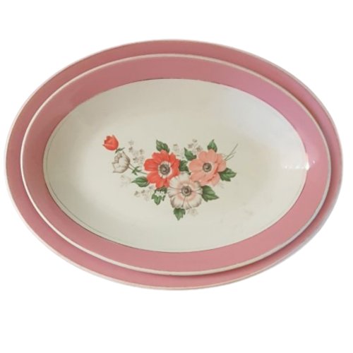 Par de Pratos de Servir (travessa) de porcelana Ref 030