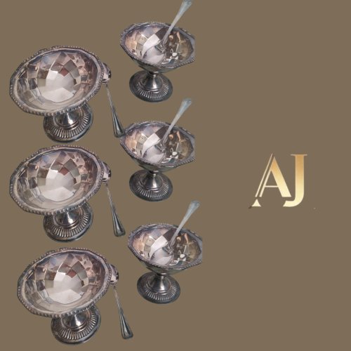 Jogo de taças sobremesa com colher