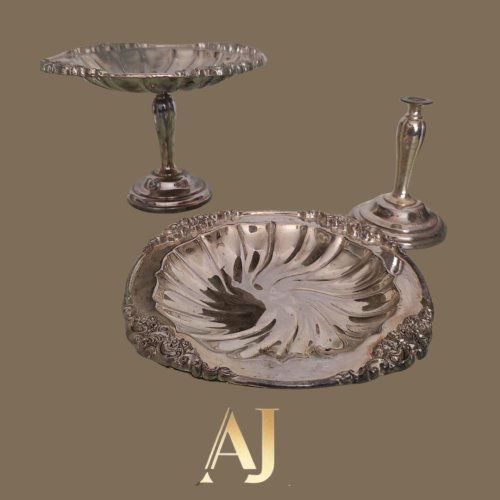 Duas Fruteiras com banho de prata