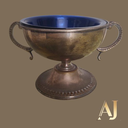 Taça com cristal azul 