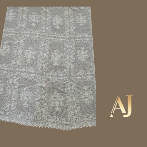 Toalha crochê branca (3,30x1,80) 