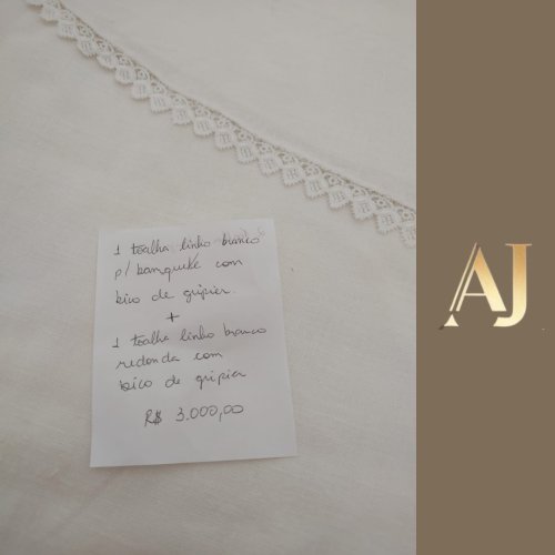 Conjunto de 2 toalhas de mesa de linho com gripier