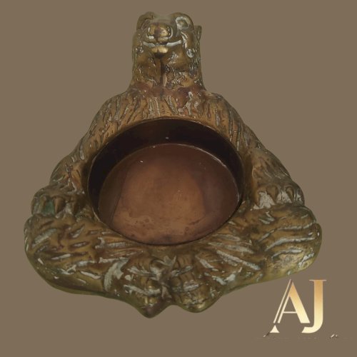  Urso bronze: 15 x 22 x 8 cm altura 