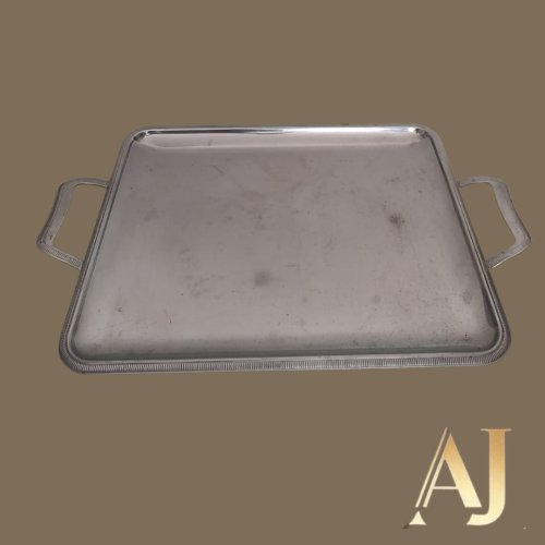 Bandeja inox com alça (35 x 55cm) 