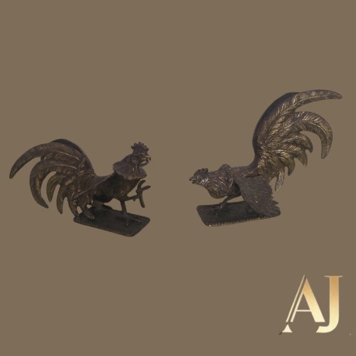 Escultura Par de galos portugueses