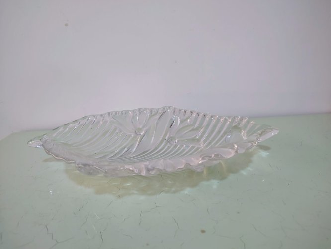 Centro de mesa Folha cristal (37 x 25 x 6cm altura) 