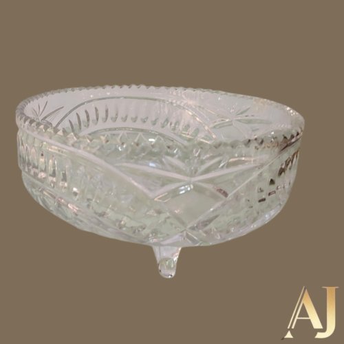 Centro de mesa /  bowl de  cristal (22cm diâmetro x 11cm altura) 