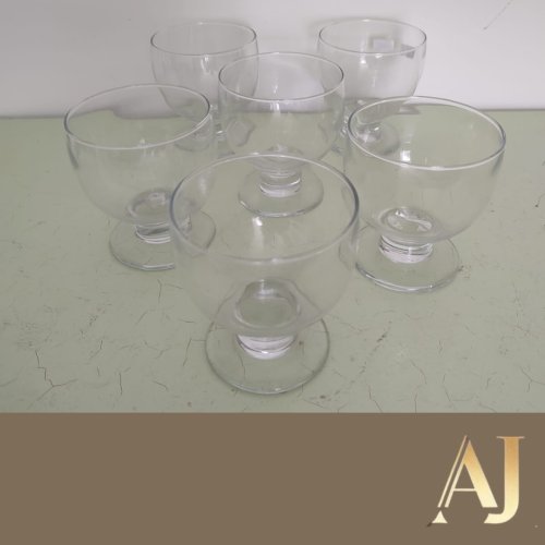 Conjunto 6 taças de vidro para sobremesa 