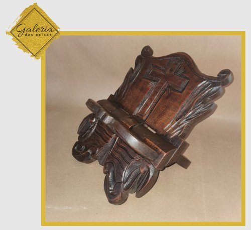 Estante para Biblia de madeira de lei - porta biblia