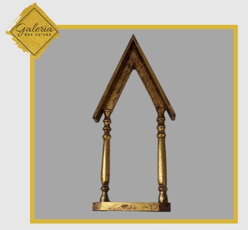 Mini oratorio em madeira com folha de ouro