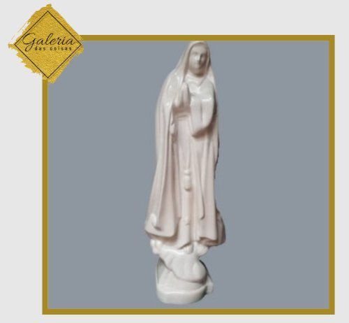 Nossa Senhora de Fátima em cerâmica vitrificada, 40 cm