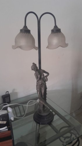 Abajur de bronze 75 cm